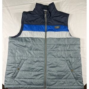 LL Bean Mountain Classic Puffer Vest Men's XXL Full Zip Color Block Insulated